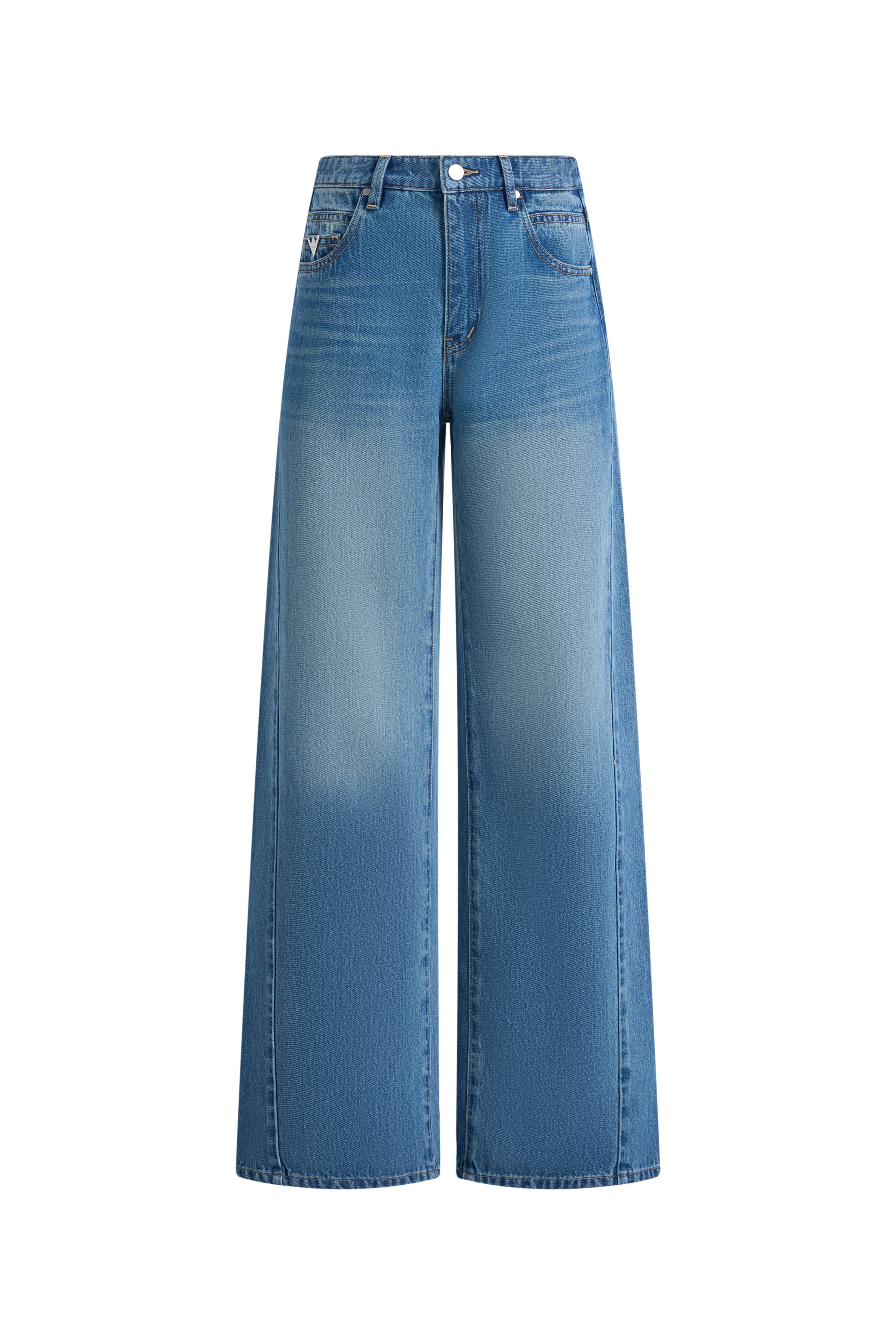 Balled Straight Leg Jeans in Cotton Denim - Image 7
