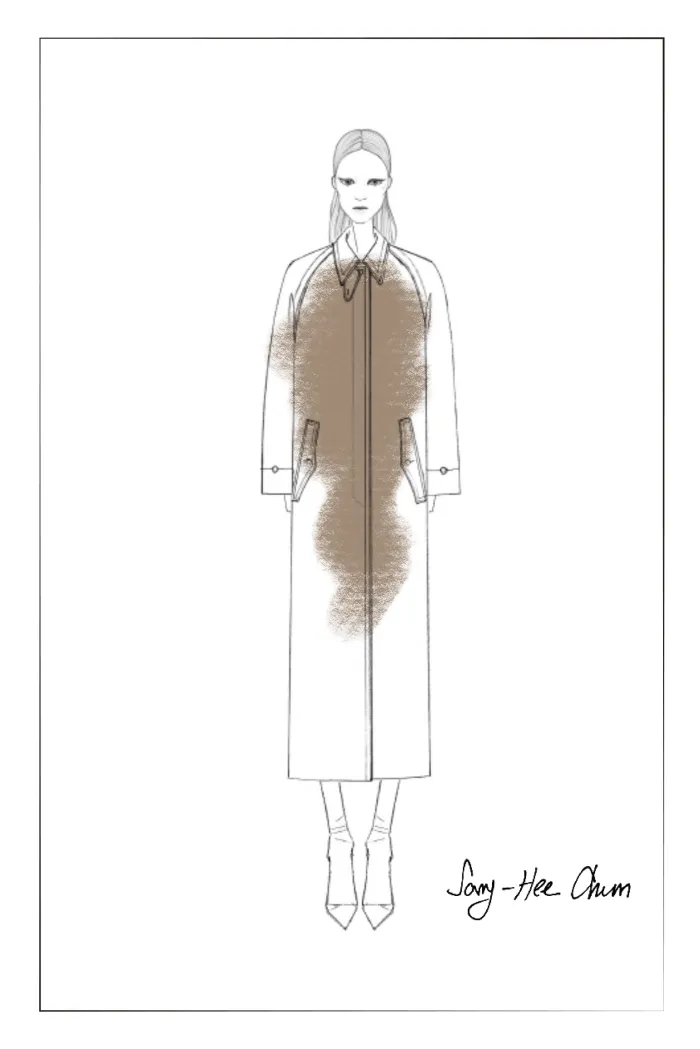 Barga Single Breasted Long Trench Coat in Cotton - Image 8