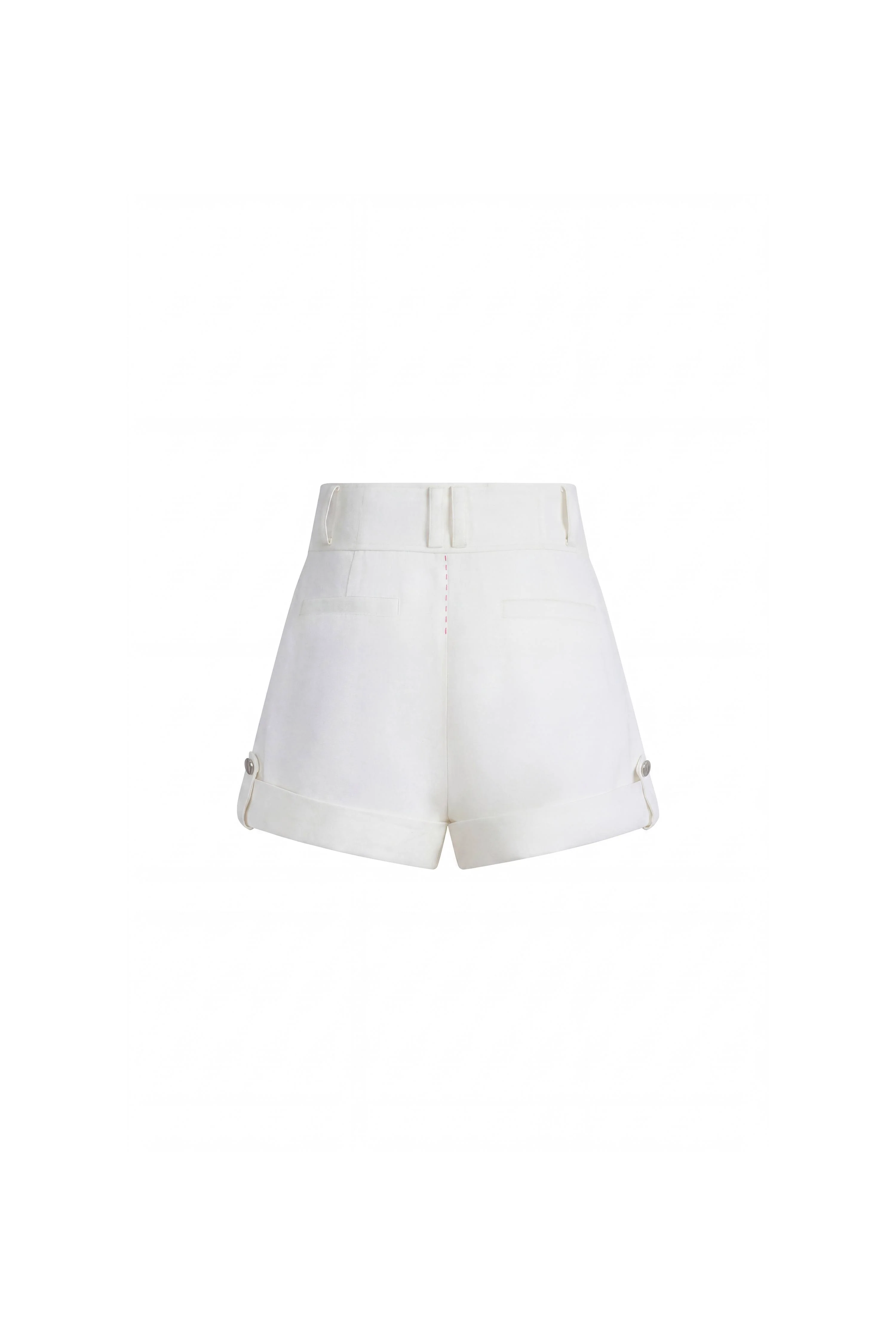 Barney A Line Cuffed Cargo Short in Linen Blend - Image 9