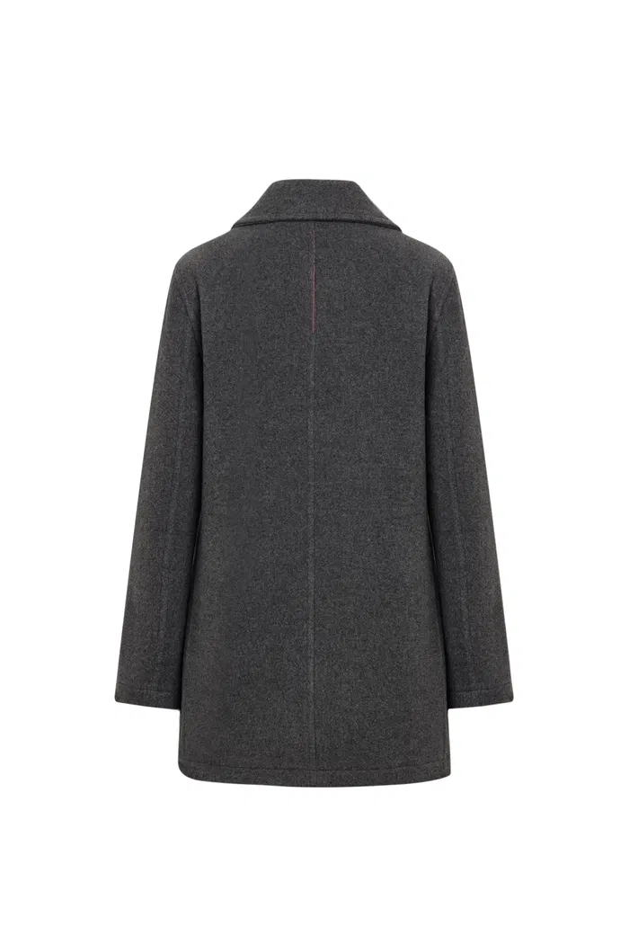 Beau Double-Breasted Coat in Single Face Wool - Image 11