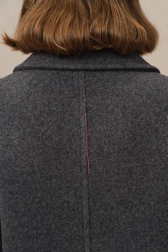 Beau Double-Breasted Coat in Single Face Wool - Image 6