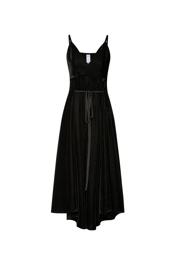 Bellagio Velvet Slip Dress in Silk Georgette Velvet - Image 10