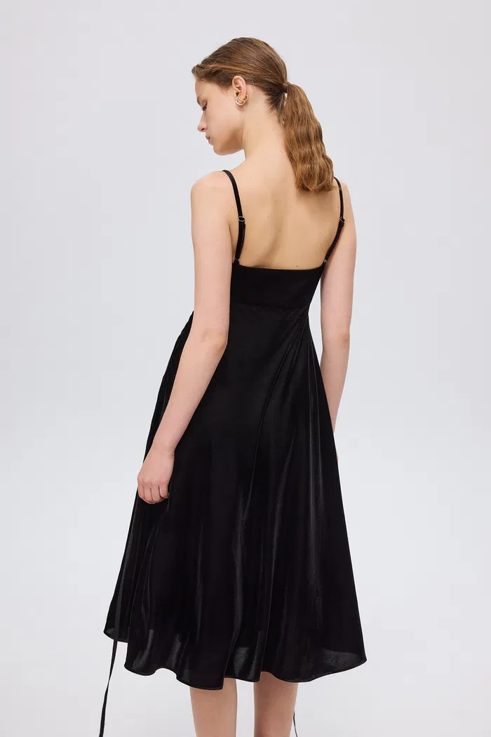 Bellagio Velvet Slip Dress in Silk Georgette Velvet - Image 2