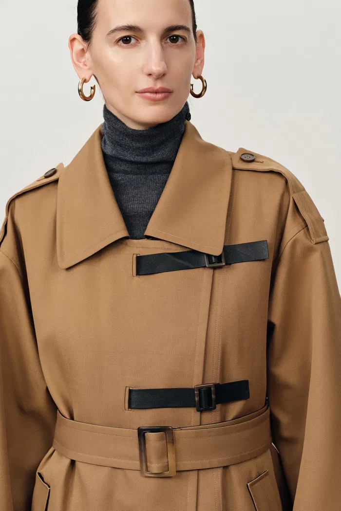 Belroche Removable Quilt Trench Coat in Cotton Blend - Image 2