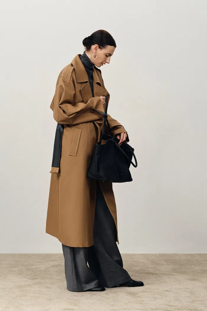 Belroche Removable Quilt Trench Coat in Cotton Blend - Image 5