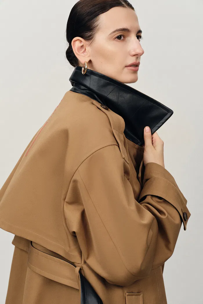 Belroche Removable Quilt Trench Coat in Cotton Blend - Image 8