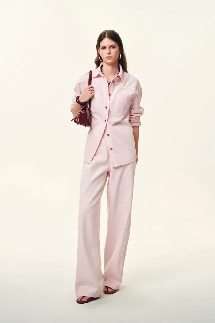 Beverley Denim Shirt in Cotton Denim - Image 3