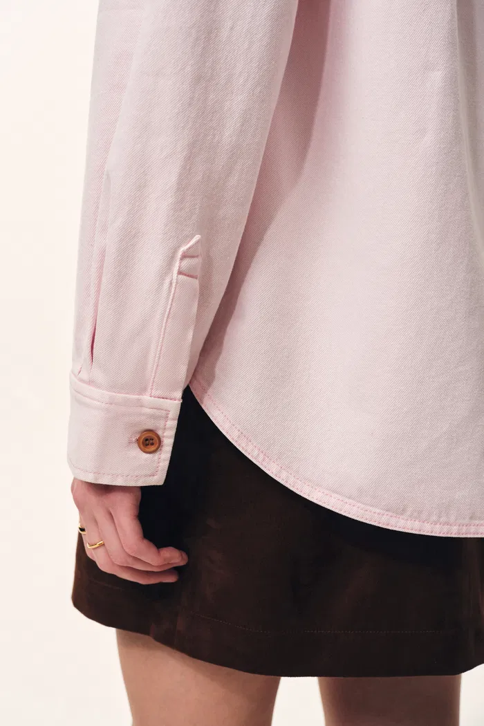 Beverley Denim Shirt in Cotton Denim - Image 5