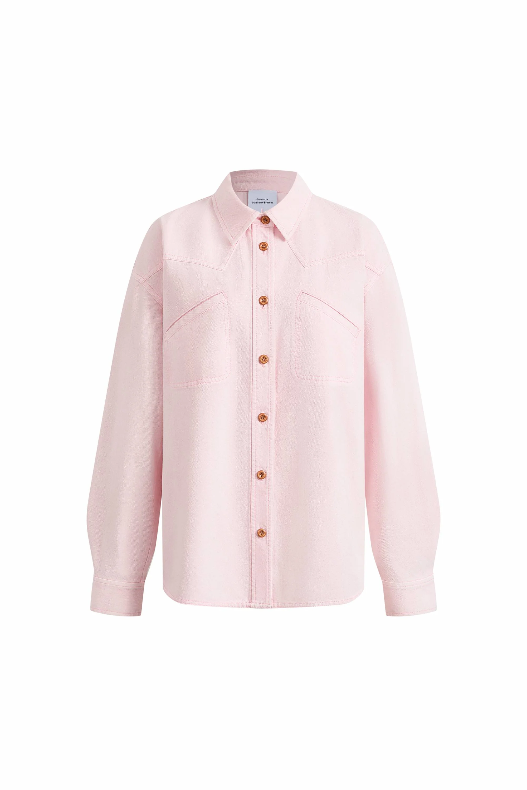 Beverley Denim Shirt in Cotton Denim - Image 7