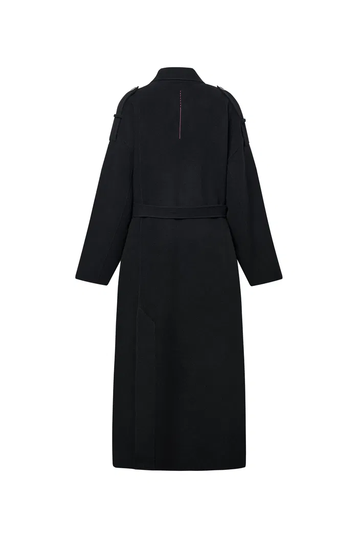 Billy Long Coat in Double Face Wool - Image 11