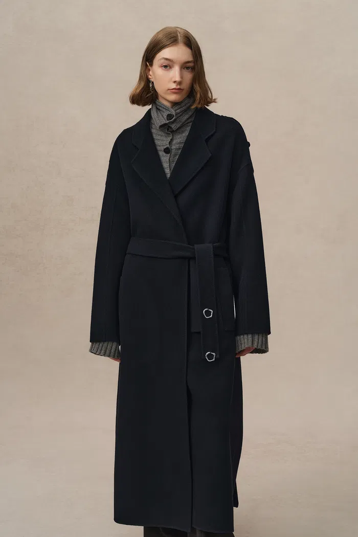 Billy Long Coat in Double Face Wool - Image 2