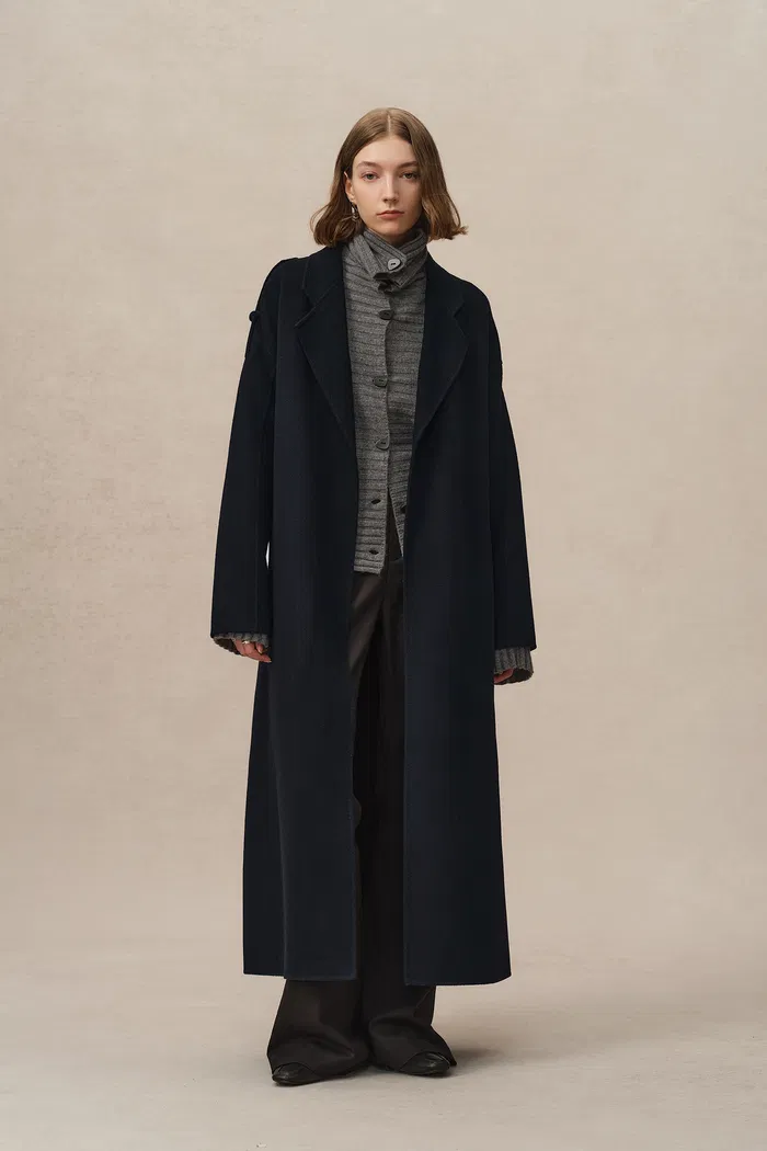 Billy Long Coat in Double Face Wool - Image 5