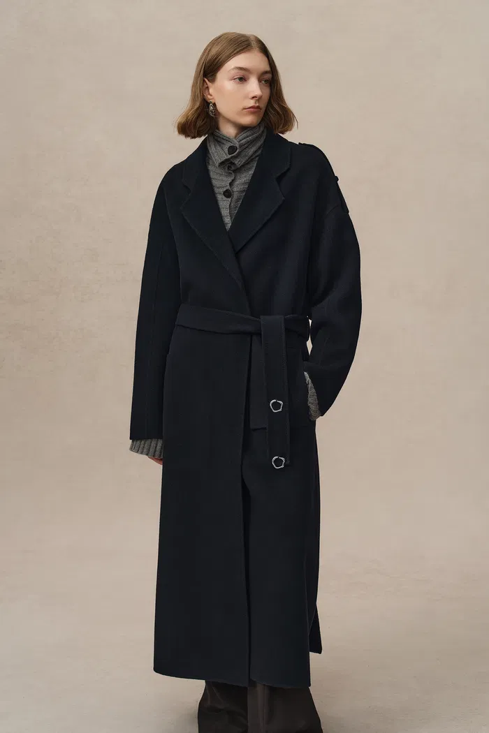 Billy Long Coat in Double Face Wool - Image 6
