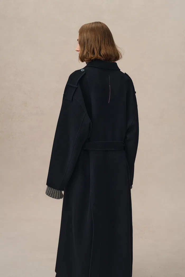 Billy Long Coat in Double Face Wool - Image 7