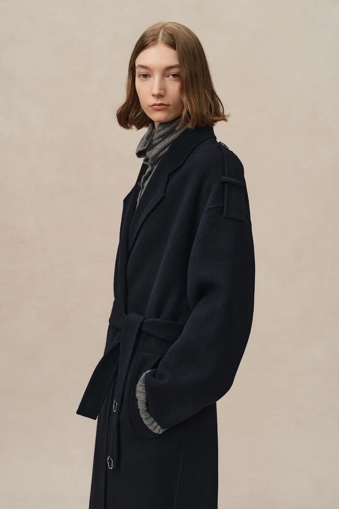 Billy Long Coat in Double Face Wool - Image 8