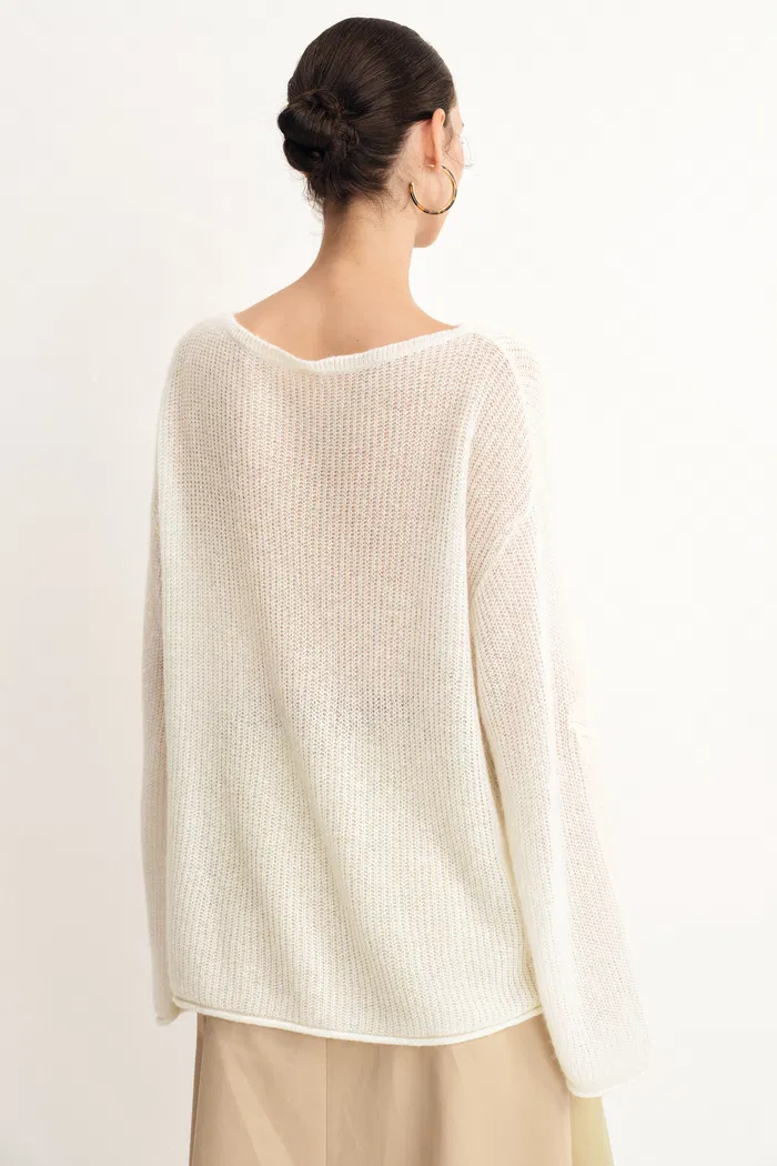 Blair Hand Embroidered Flora Sweater inWool-Alpaca Blend - Image 6