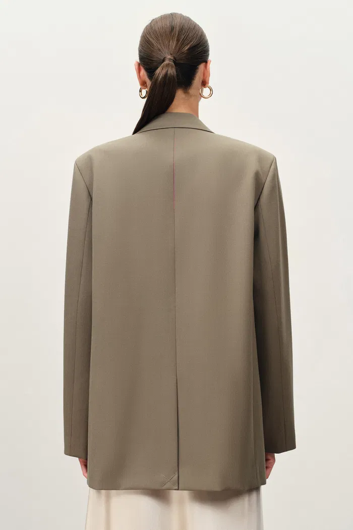 Blair Layered Look Two Piece Blazer in Fine Wool Suiting - Image 5