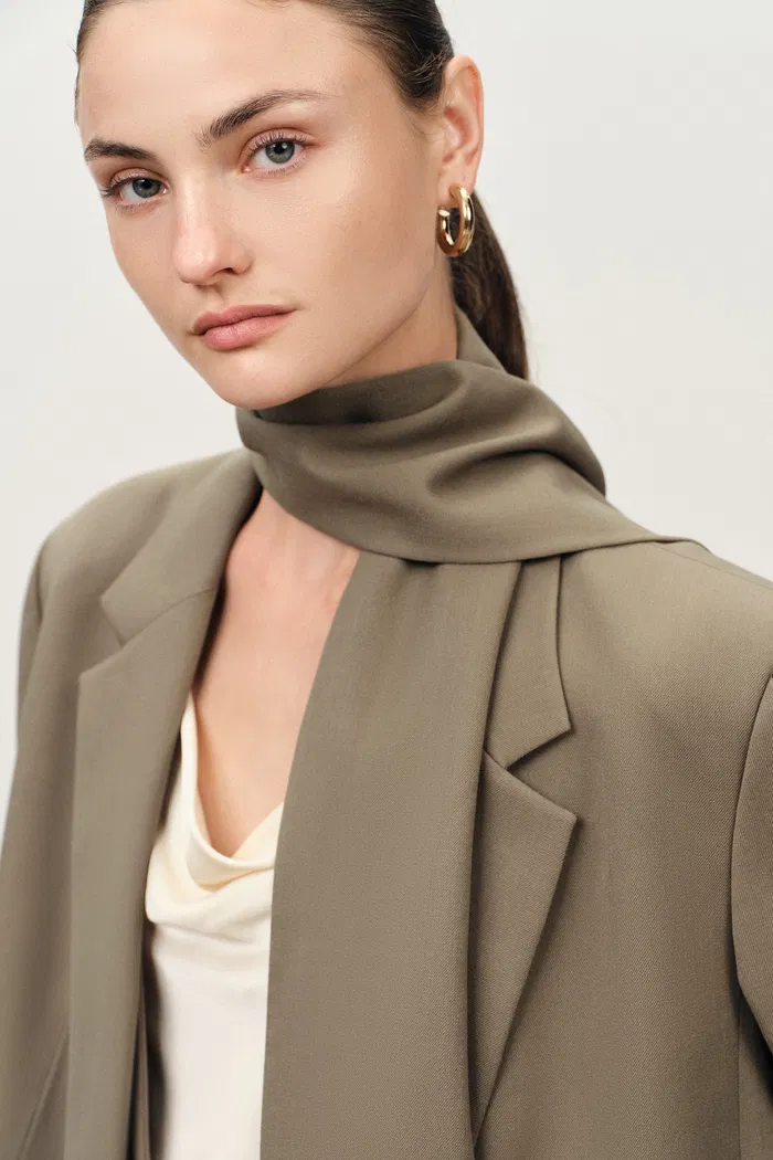 Blair Layered Look Two Piece Blazer in Fine Wool Suiting - Image 6