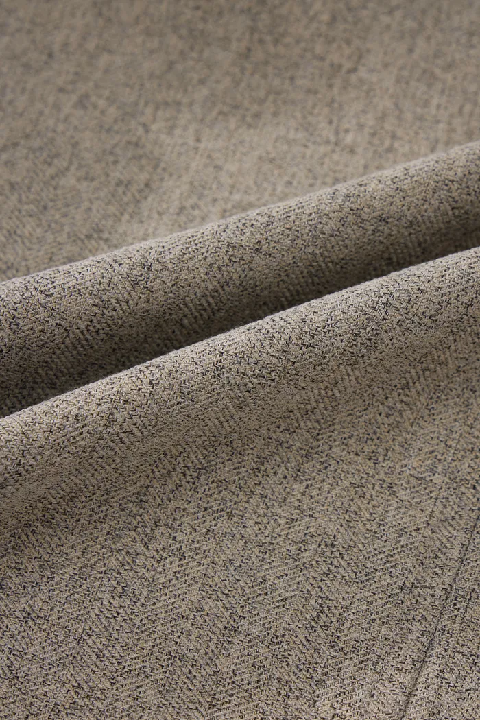 Boxy Style Utility Jacket in Heathered Herringbone - Image 9