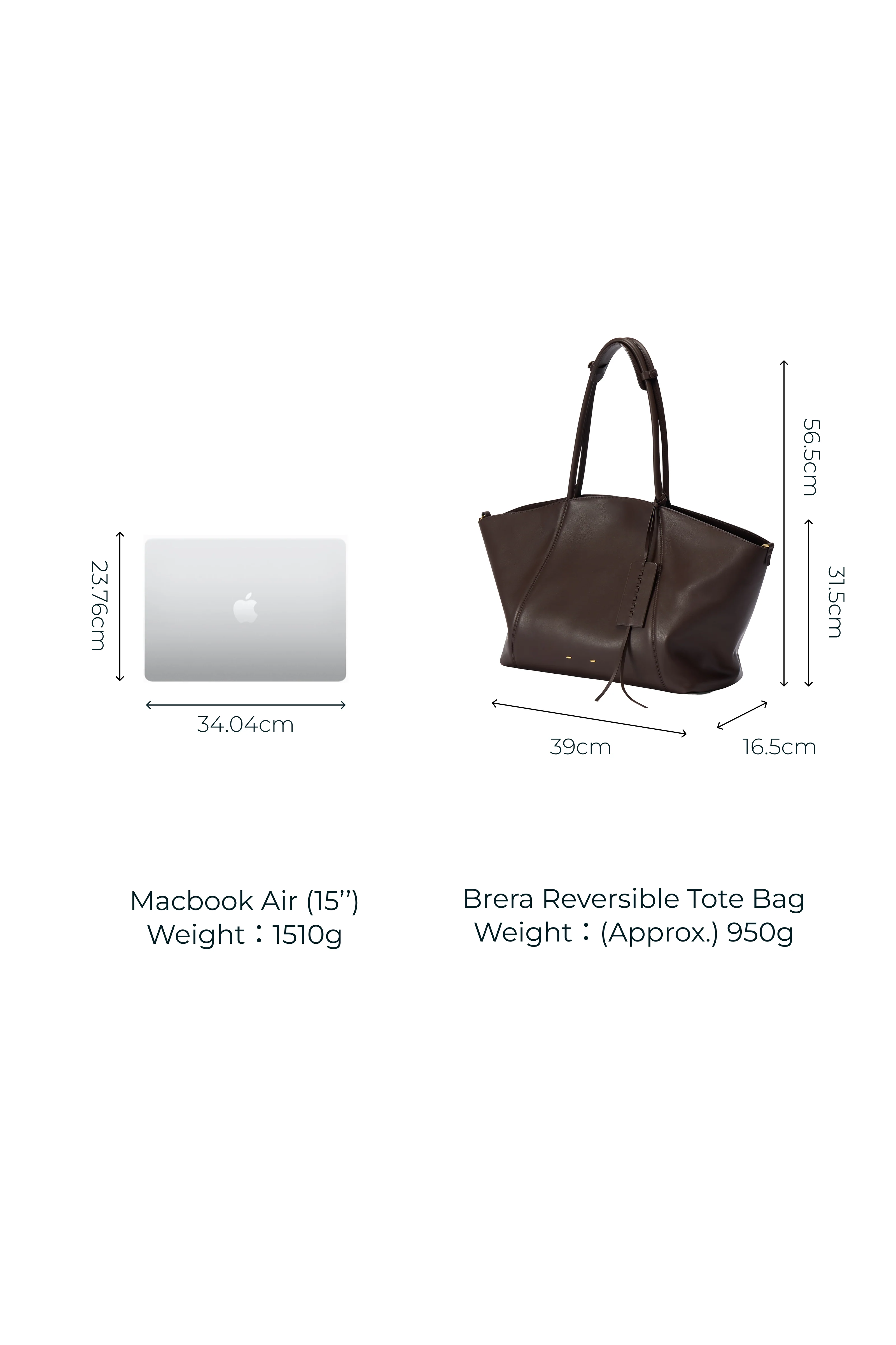 Brera Convertible Tote Bag Large in Dutch Calfskin and Suede - Image 11