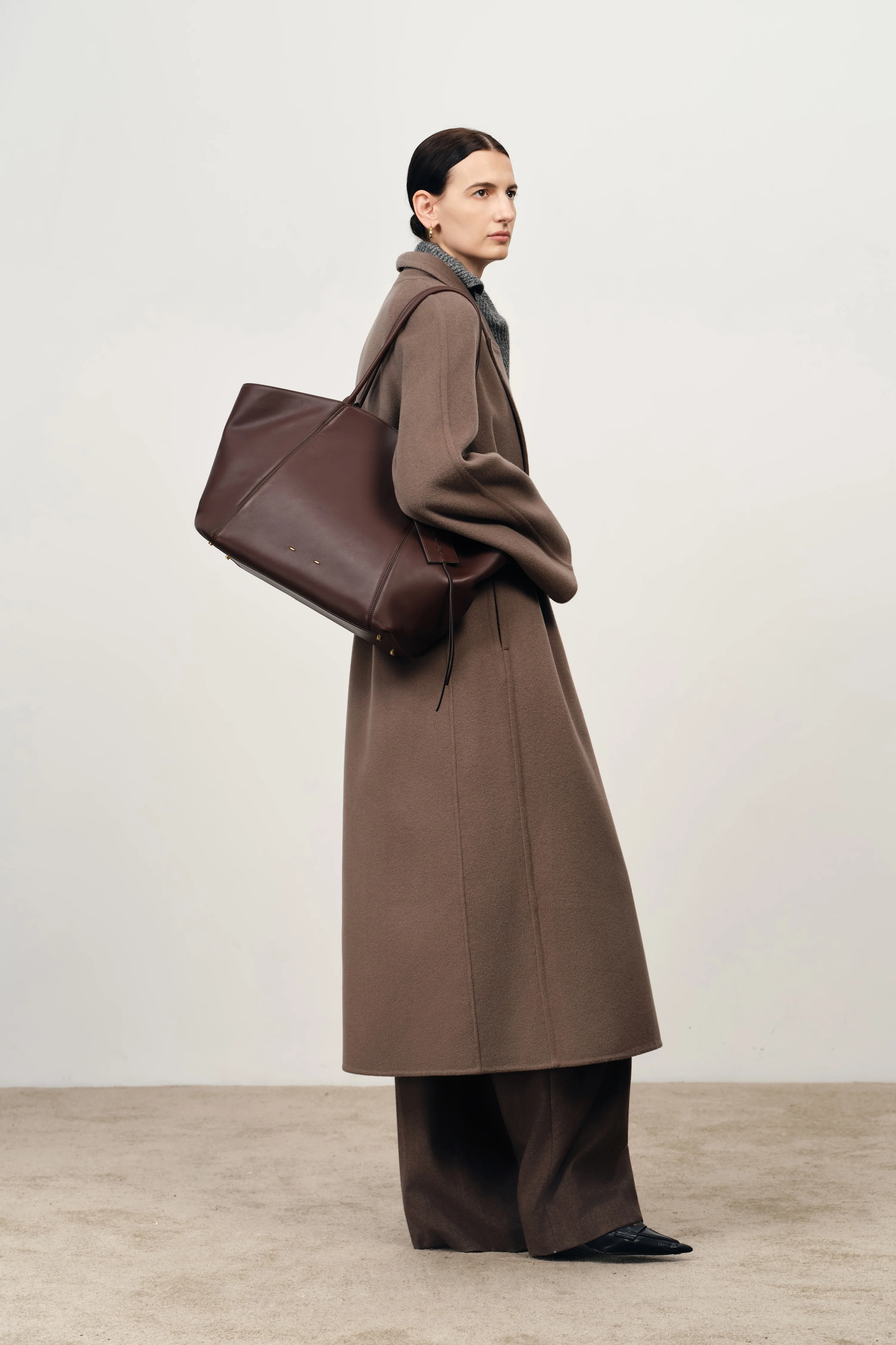 Brera Convertible Tote Bag Large in Dutch Calfskin and Suede - Image 7