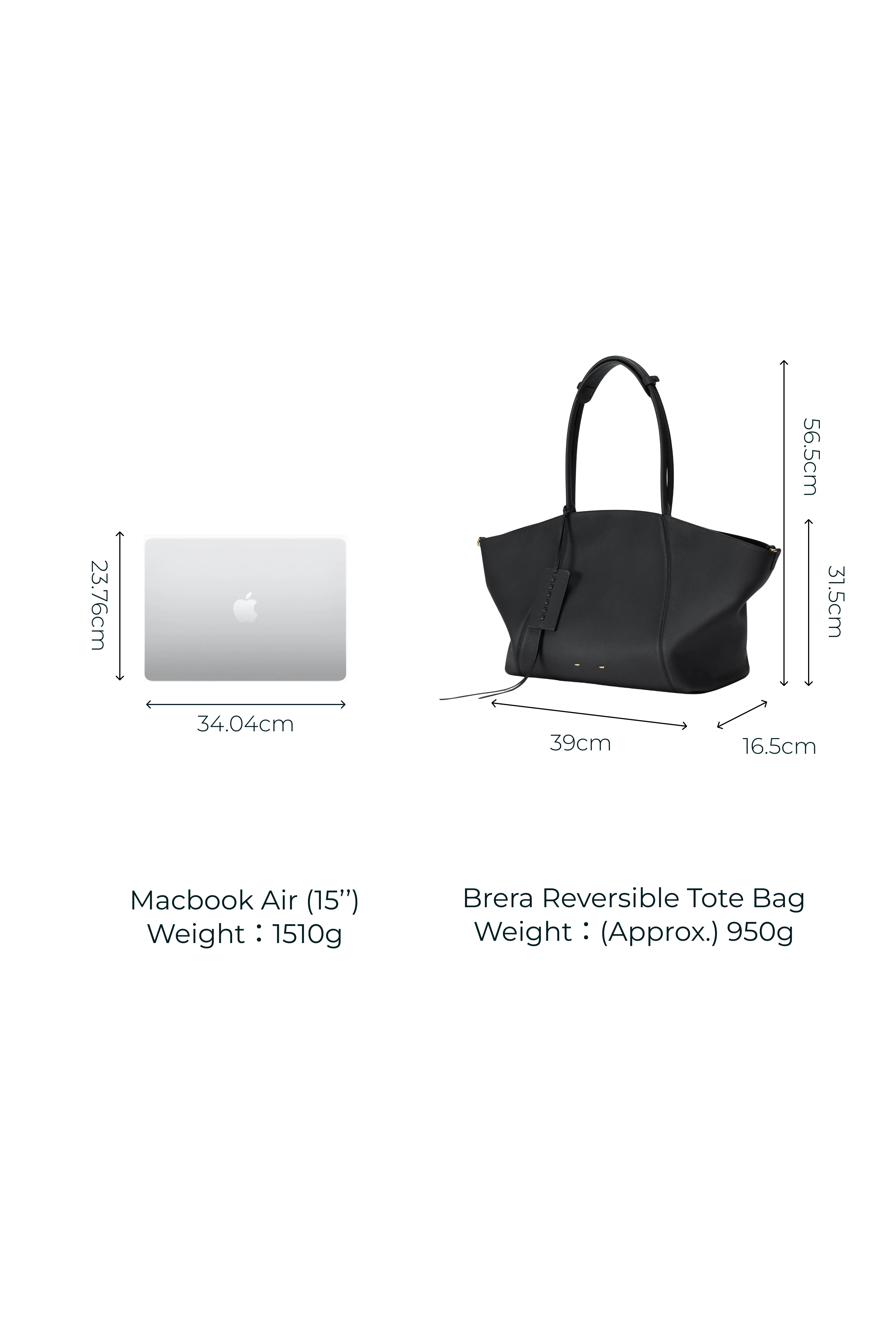 Brera Convertible Tote Bag Large in Full Grain Leather and Suede - Image 13