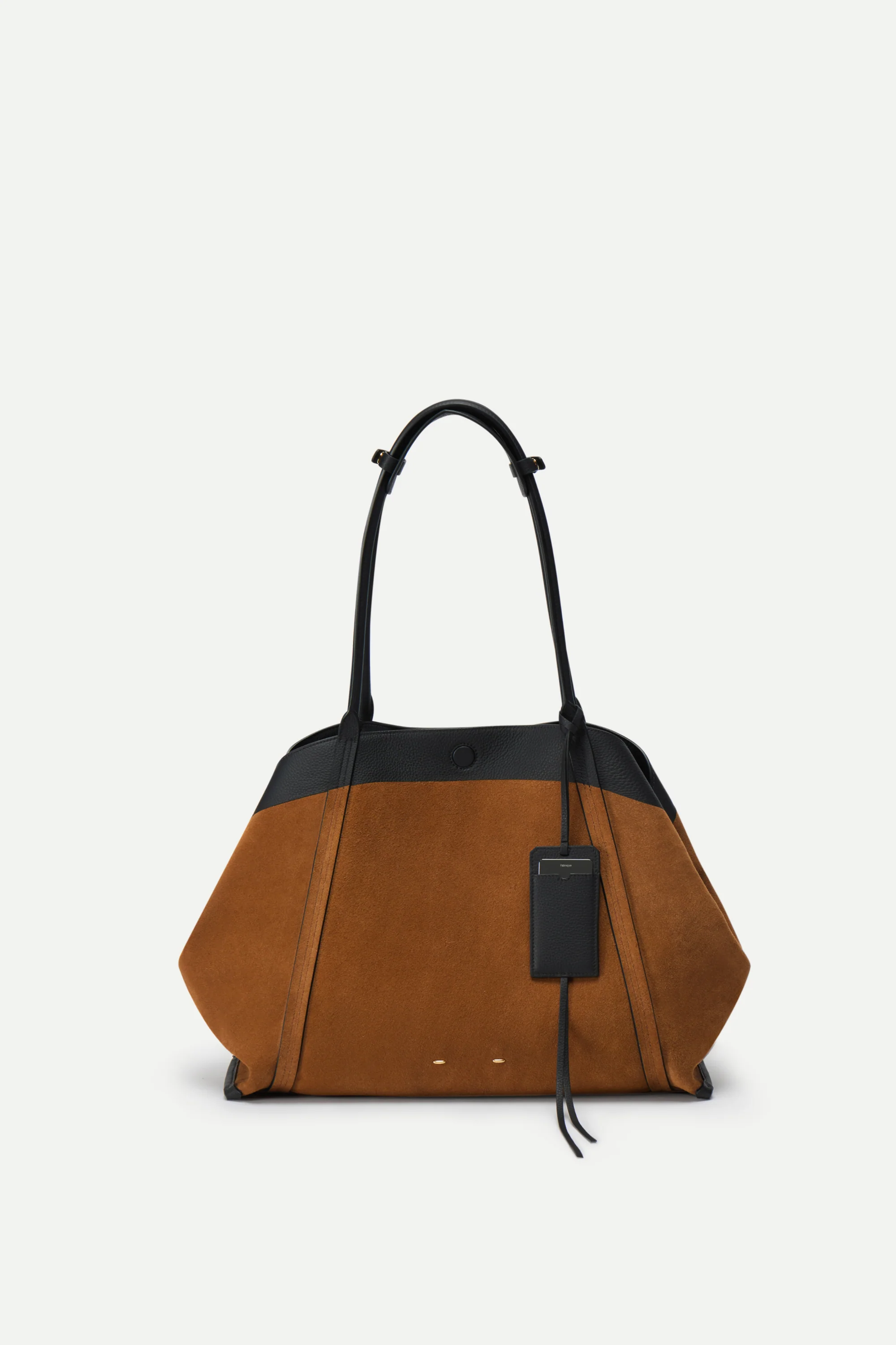 Brera Convertible Tote Bag Large in Full Grain Leather and Suede - Image 4