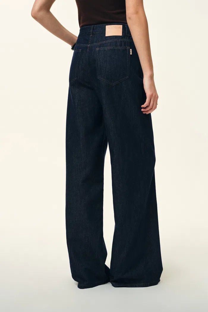 Brielle Straight Leg Jeans in Linen Blend Denim - Image 6