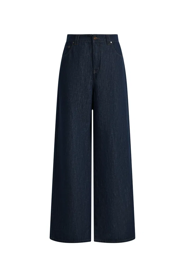Brielle Straight Leg Jeans in Linen Blend Denim - Image 9