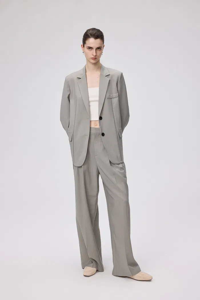 Bug Wide Leg Pants in Worsted Wool Blend - Image 2