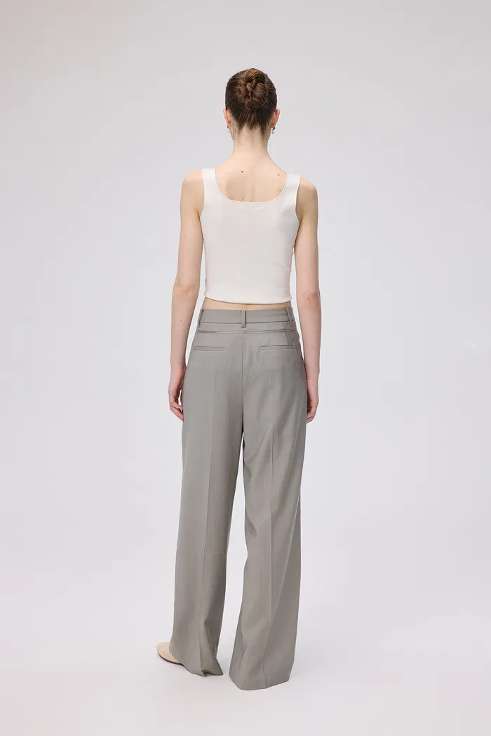 Bug Wide Leg Pants in Worsted Wool Blend - Image 6