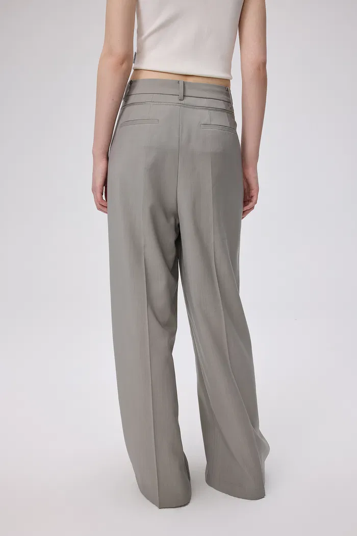 Bug Wide Leg Pants in Worsted Wool Blend - Image 7