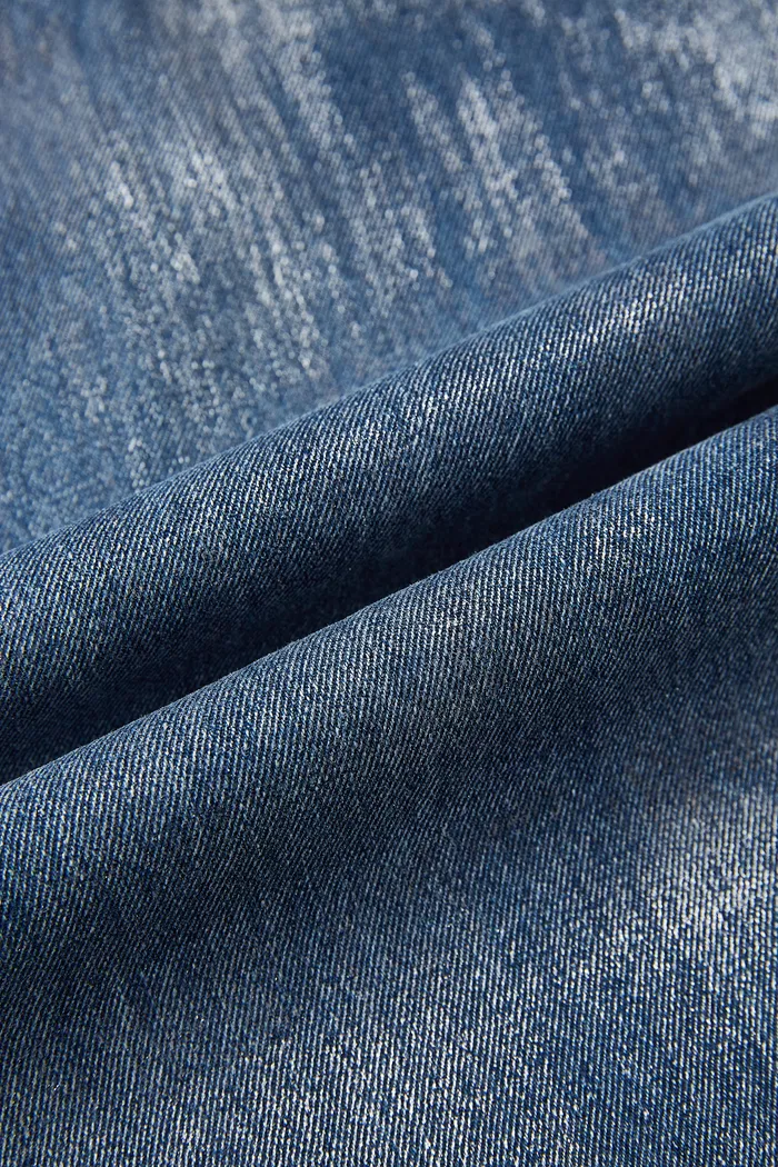 Bulb Shimmer Wide-leg Jeans in Cotton Denim - Image 11
