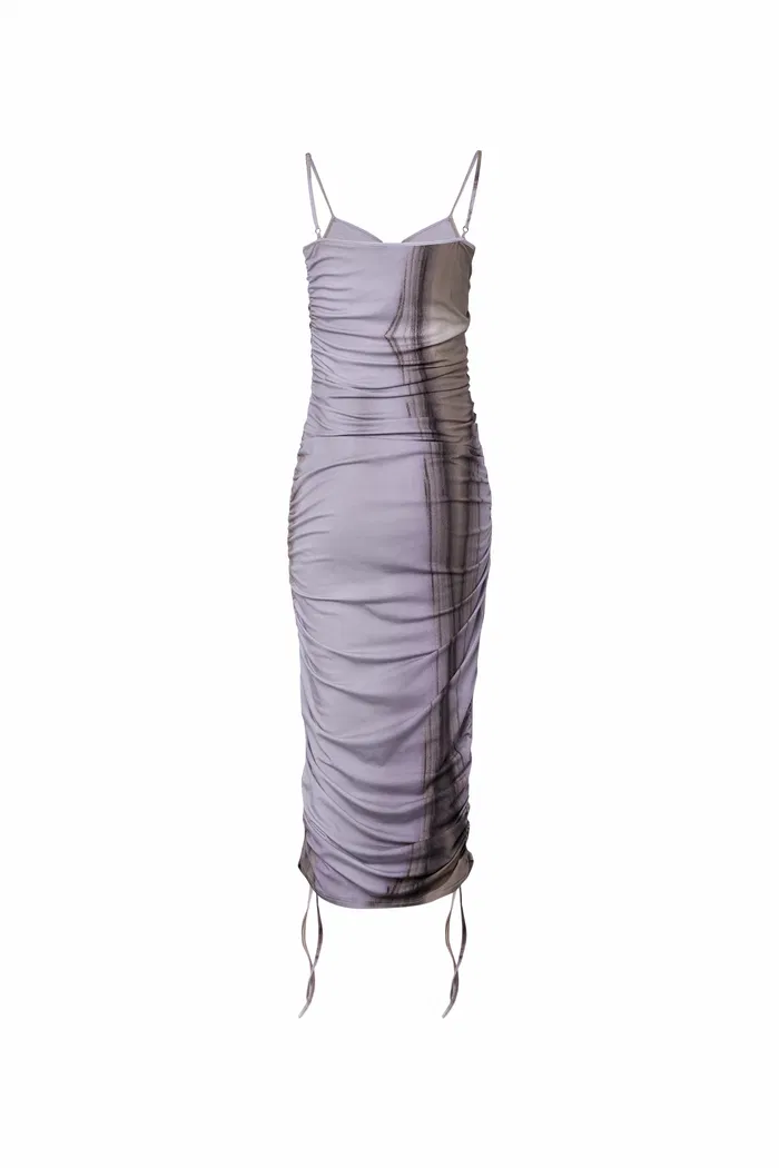 Cali Draped Strap Dress in Cotton Modal Blend - Image 11