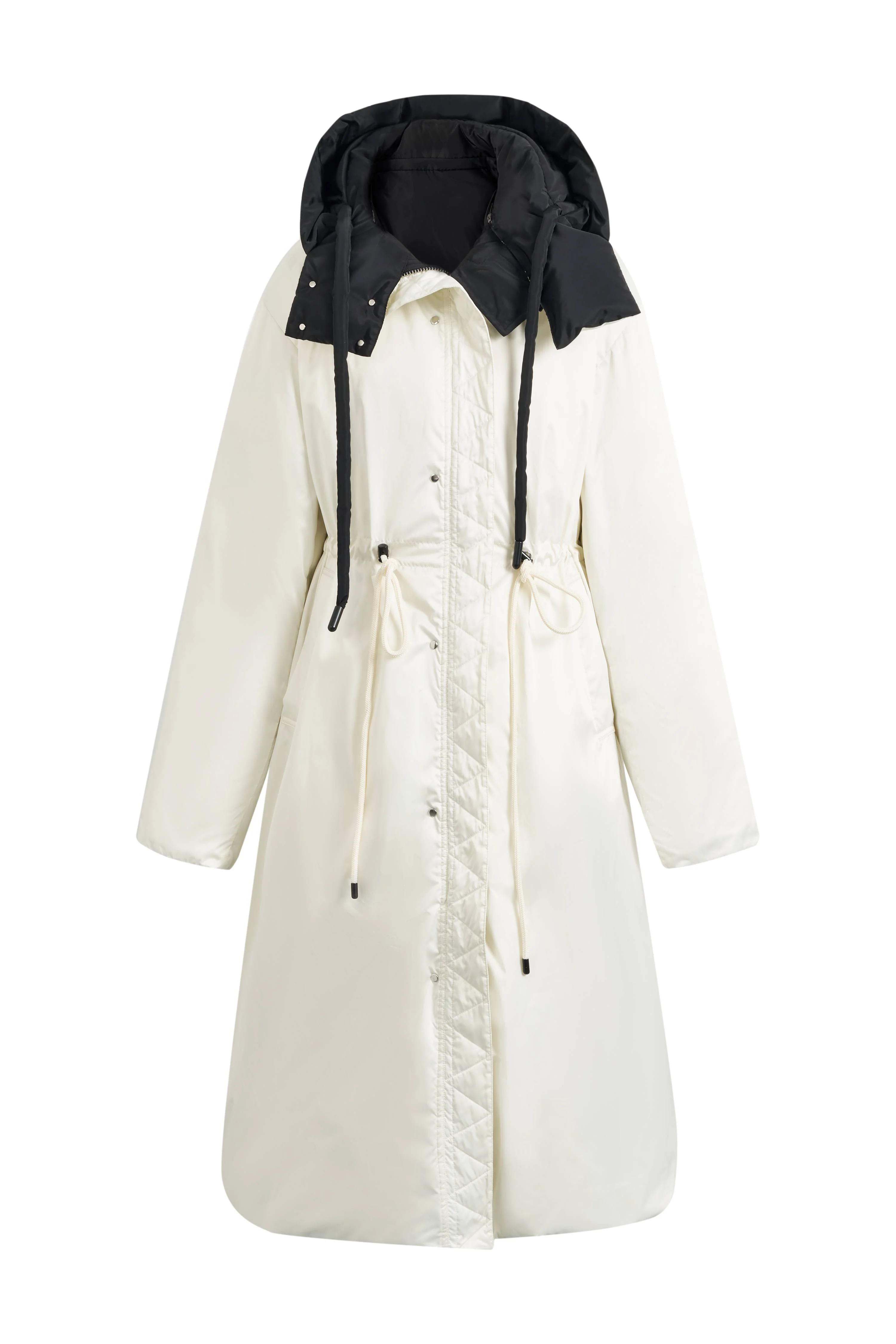 Carezza Double Faced Two Tone Down Jacket in High-Density Down-Proof - Image 11