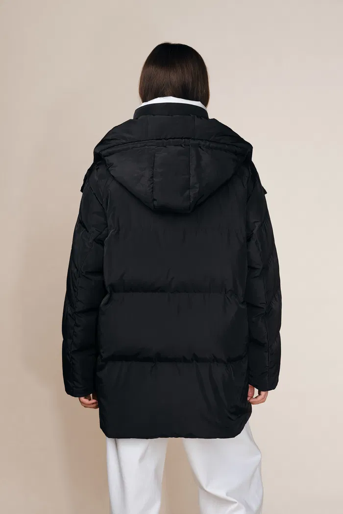 Carezza Double Faced Two Tone Down Jacket in High Density Down Proof Fabric - Image 6