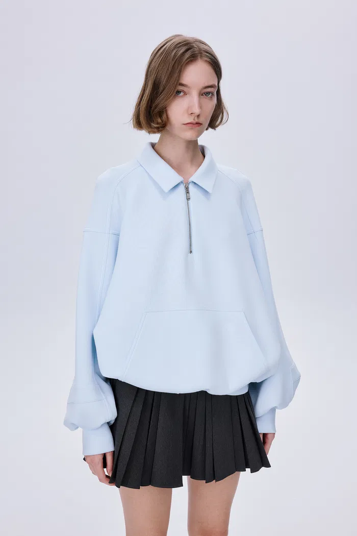 Casea Puff Sleeve Sweater in Viscose Blend - Image 2