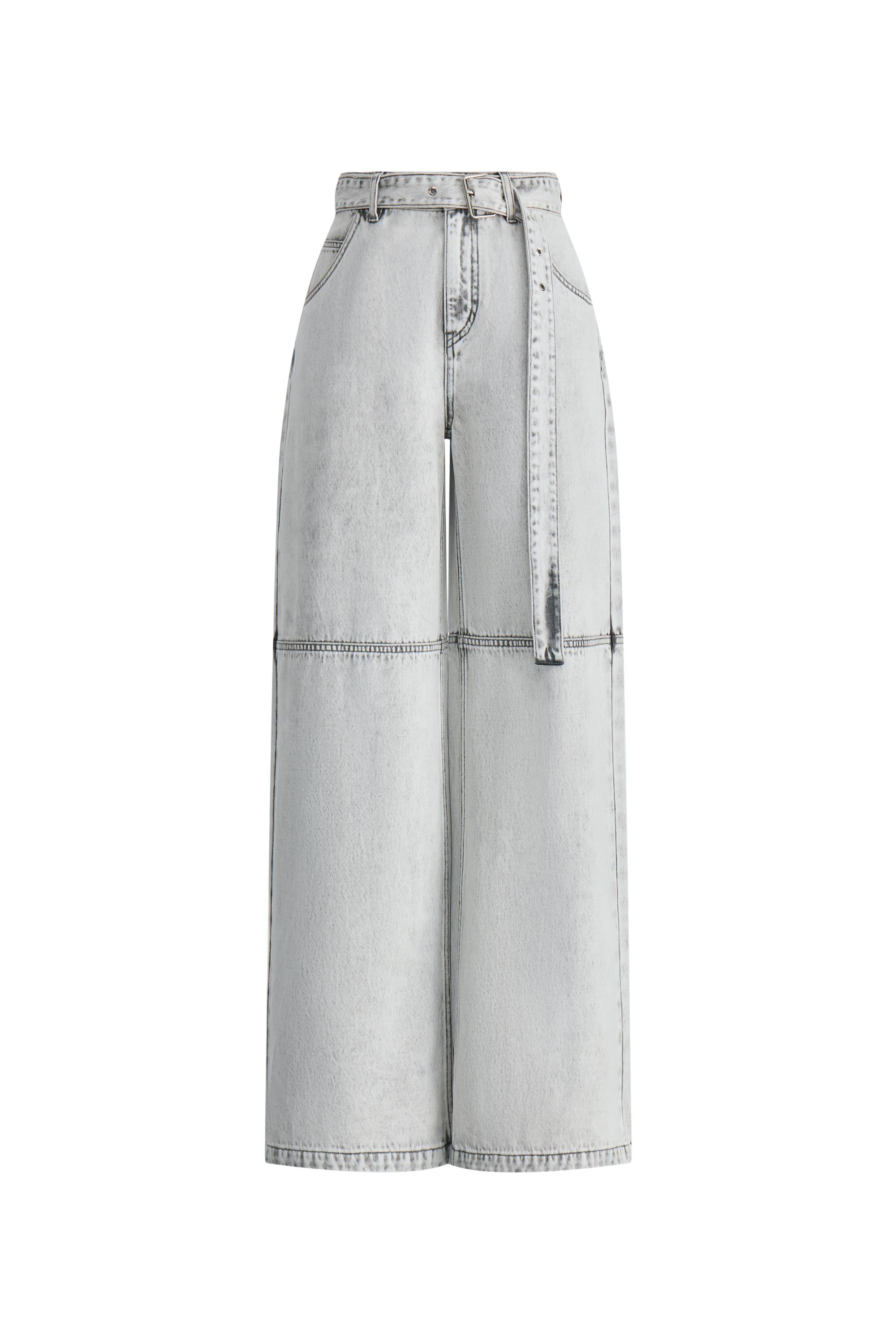 Cassia Belted Washed Jeans in Lyocell Denim - Image 10
