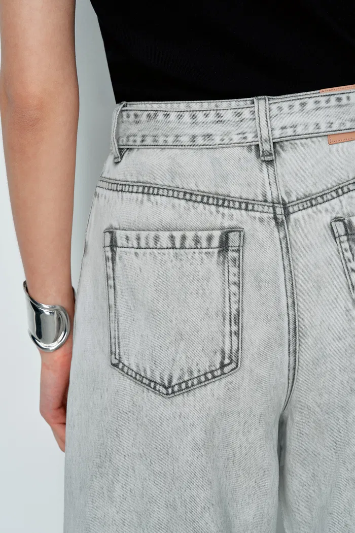 Cassia Belted Washed Jeans in Lyocell Denim - Image 9