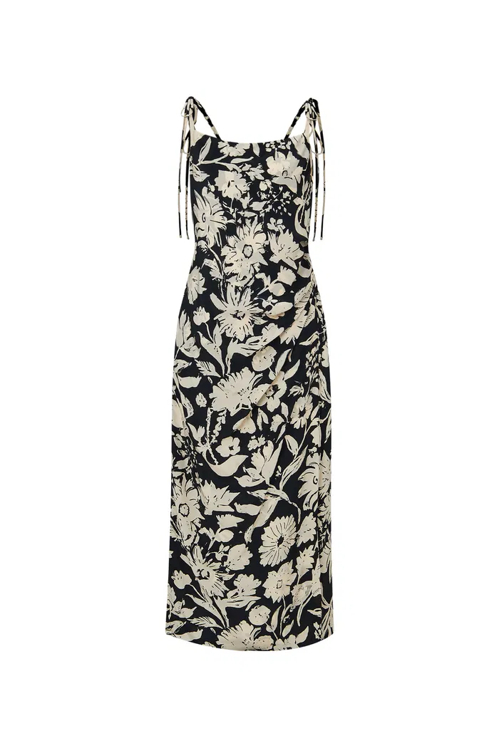 Cataline Cami Wrap Dress in Silk Crepe De Chine - Image 10
