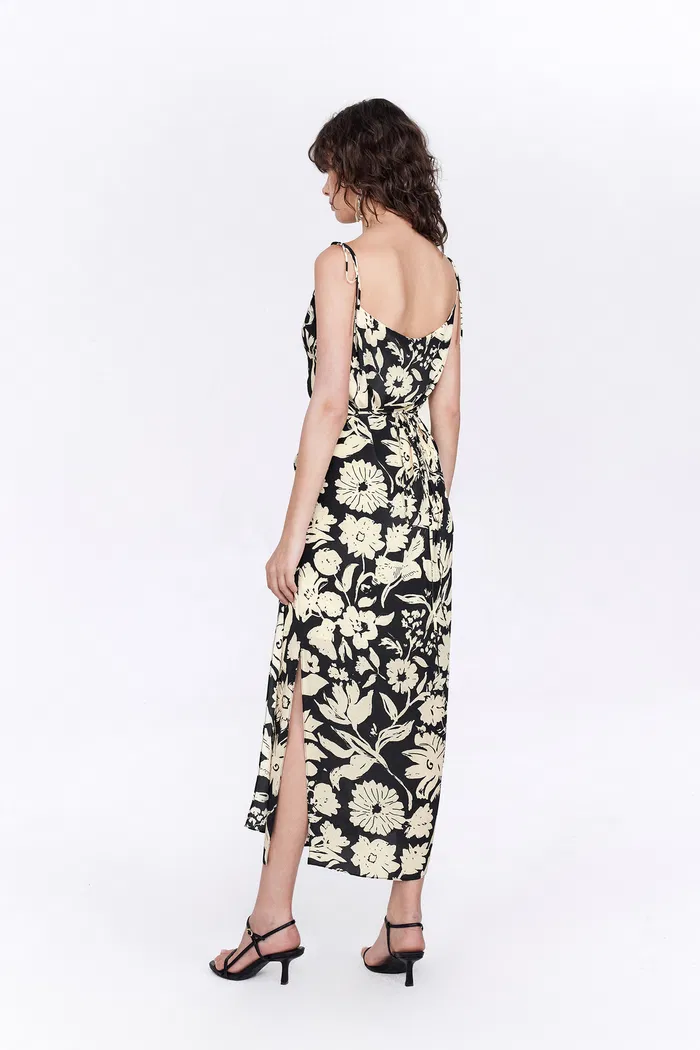 Cataline Cami Wrap Dress in Silk Crepe De Chine - Image 5