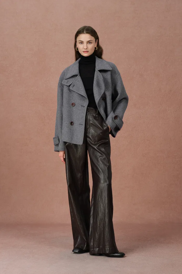 Catherine Double Faced Cabanse Coat in Merino Wool - Image 3
