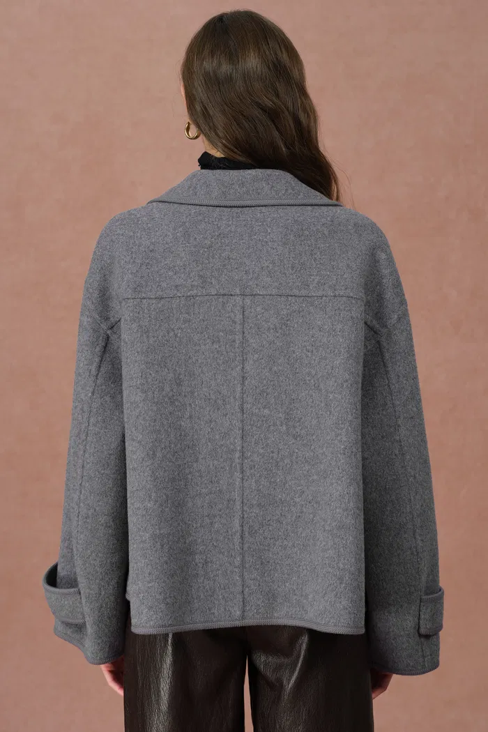 Catherine Double Faced Cabanse Coat in Merino Wool - Image 6