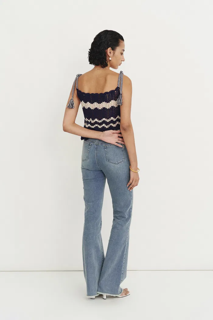 Cathy Slight Bootcut Jeans in Acetate Denim - Image 4
