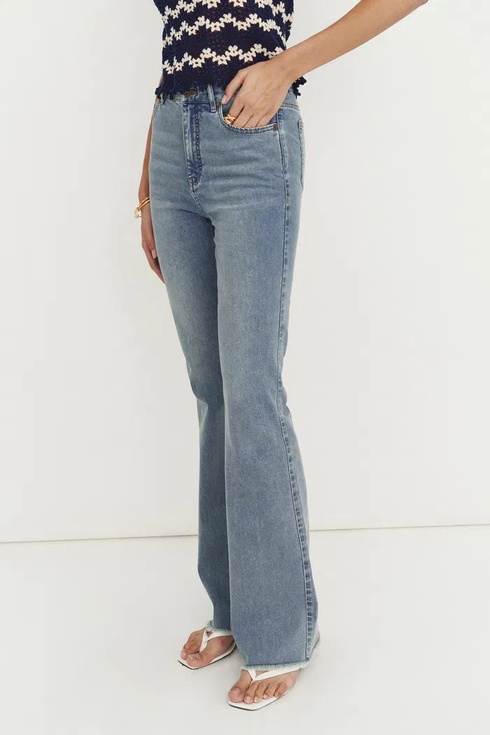Cathy Slight Bootcut Jeans in Acetate Denim - Image 5