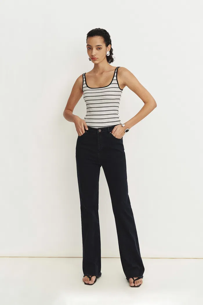Cathy Turkish Bell Bottom Jeans in Stretch Turkish Denim - Image 2