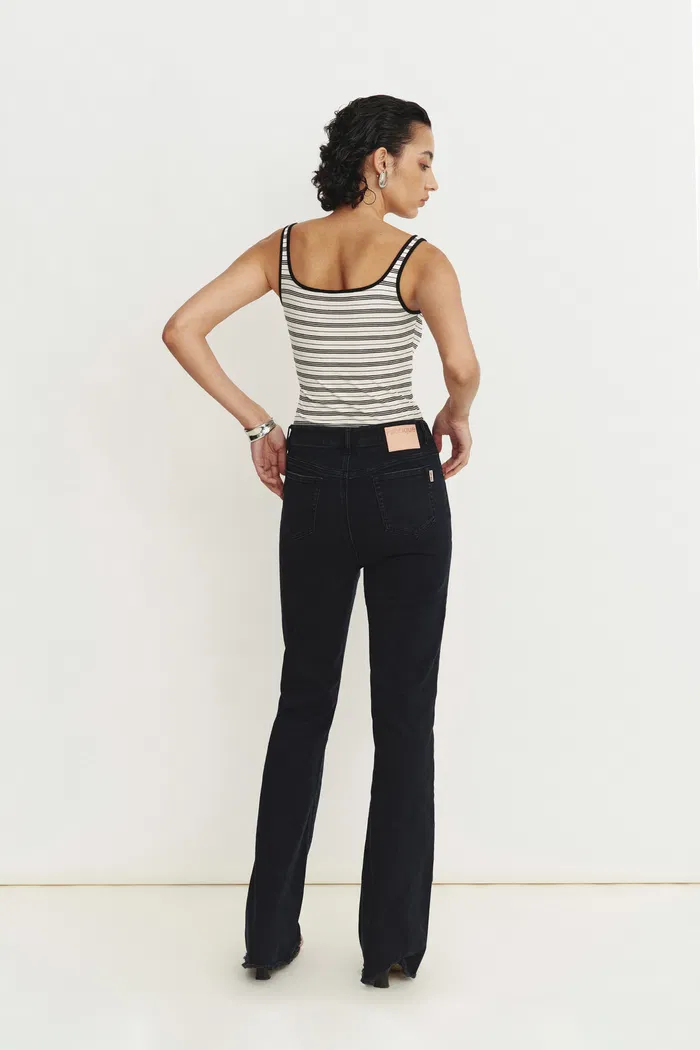 Cathy Turkish Bell Bottom Jeans in Stretch Turkish Denim - Image 4
