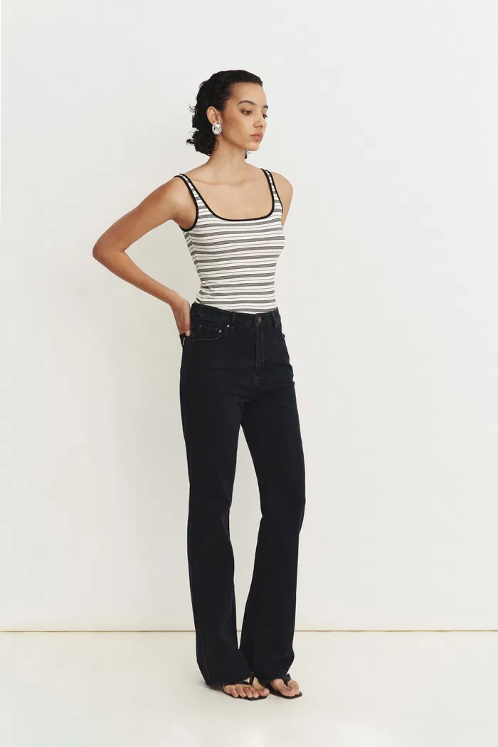 Cathy Turkish Bell Bottom Jeans in Stretch Turkish Denim - Image 5