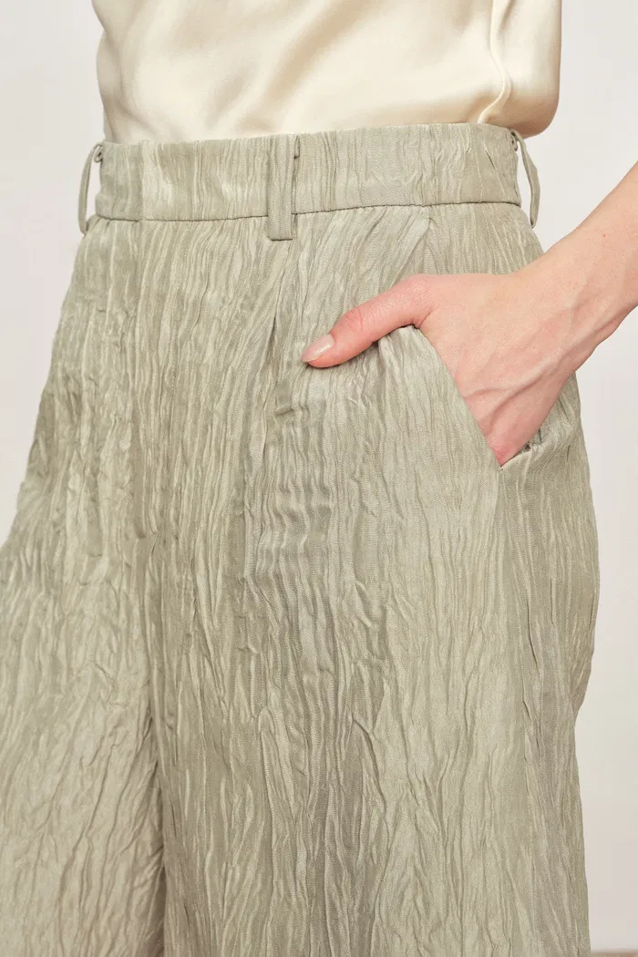 Cephas Pleated A lines Suit Shorts in Crepe Acetate - Image 5
