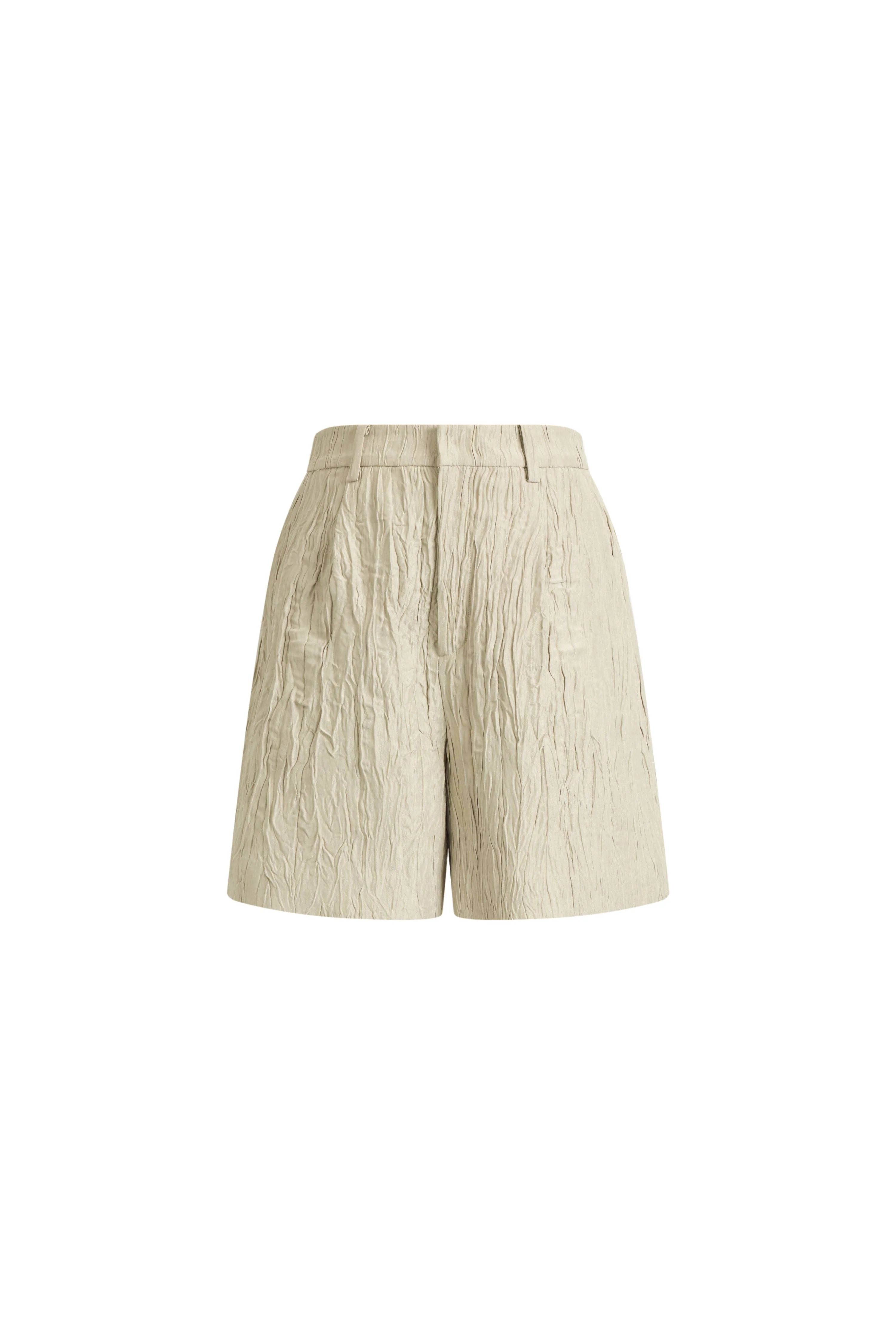 Cephas Pleated A lines Suit Shorts in Crepe Acetate - Image 7